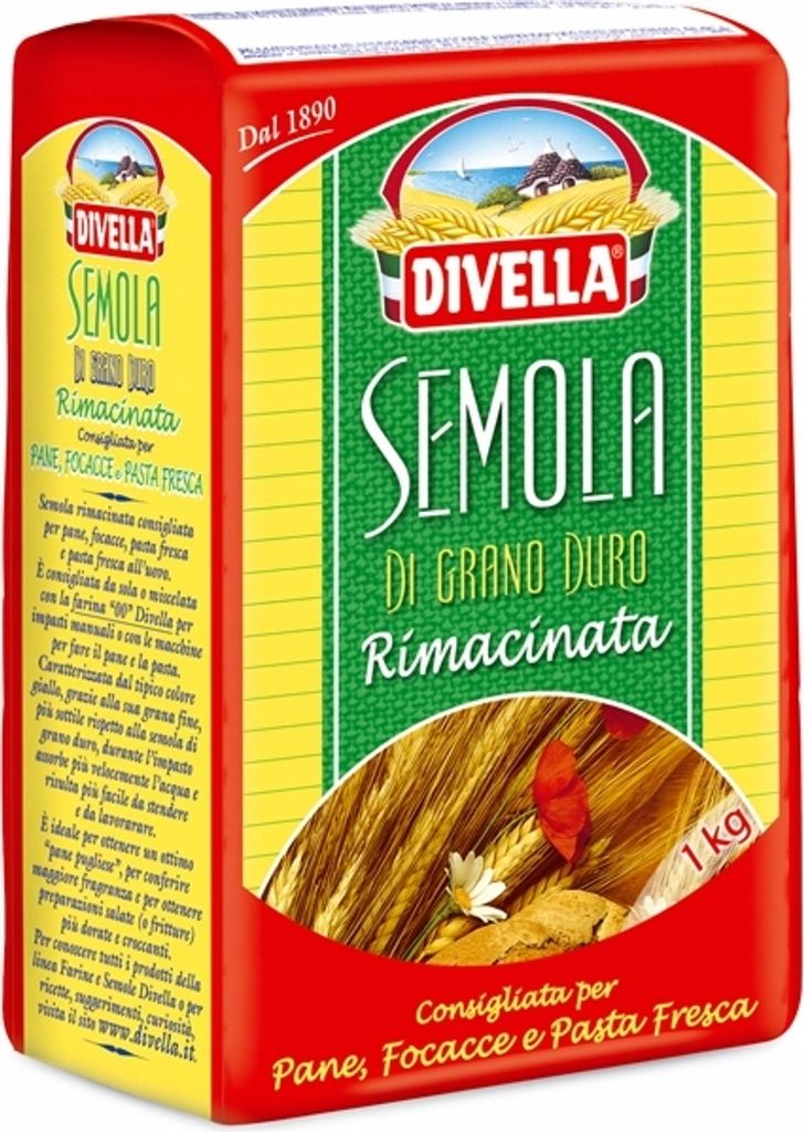 Divella Semola, Grießmehl, 1 kg, Store away from heat Produktbild 