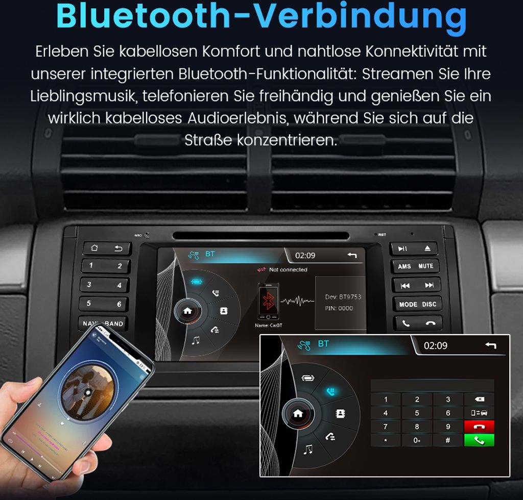7-palcové autorádio s DVD Navi Bluetooth GPS DAB SWC RDS Obrázok produktu 6