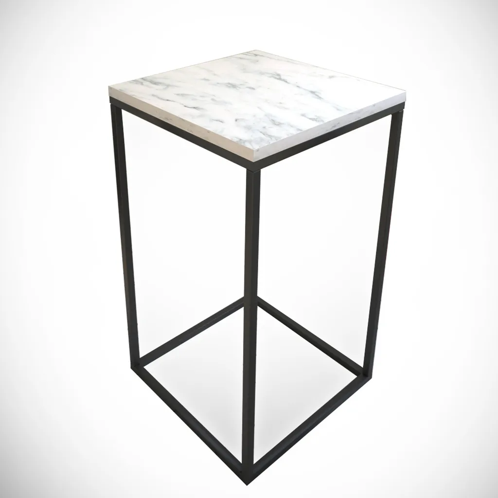Table d'appoint design effet marbre blanc Skye Decor Pure Marmo