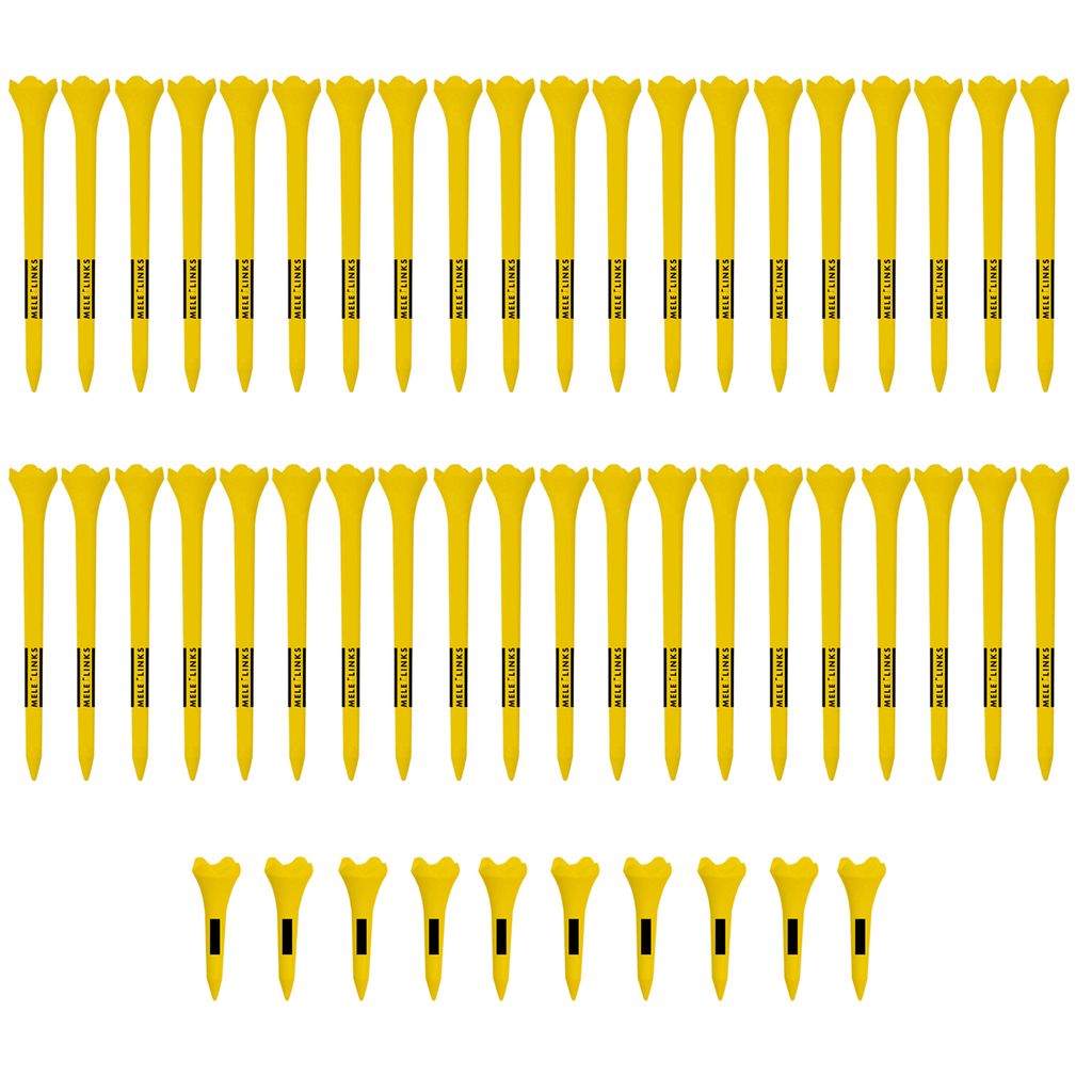 50 Stück unzerbrechliche Golf-Tees, hohe Stabilität, geringe Reibung, ultradicker Kunststoff, Golf-Tees, Golf-Trainingsgeräte