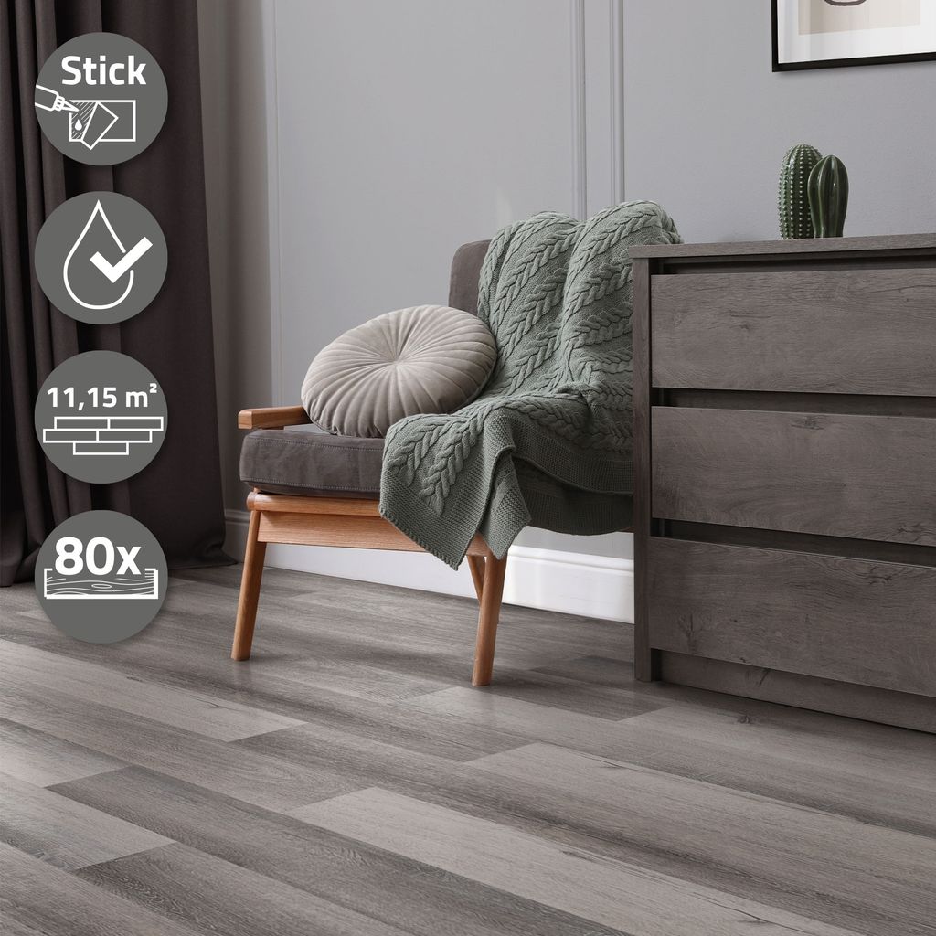 ML-Design Samolepicí PVC podlaha, 11,15 m²/80 vinylových Obrázek produktu 