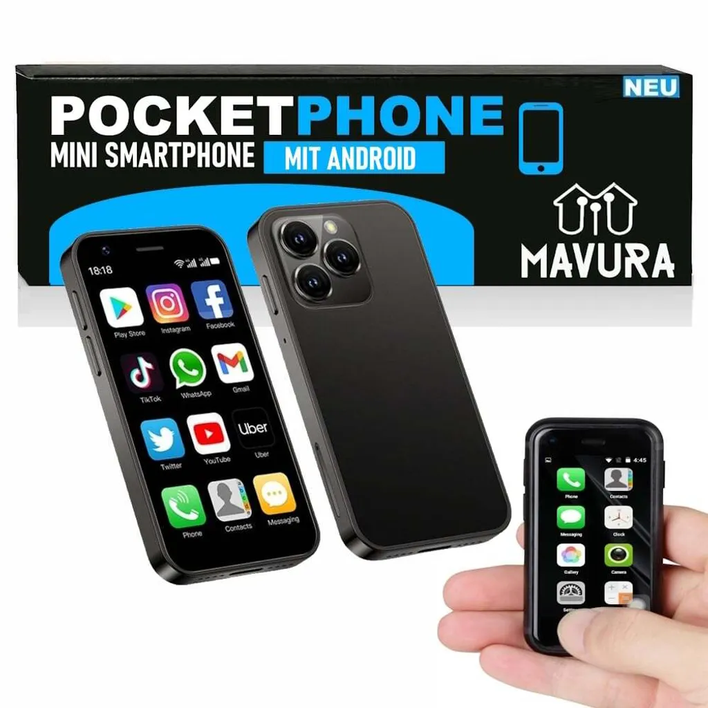 XS13 Pocket Mini Smartphone 2.5" Android - Ultracompatto Dual Sim