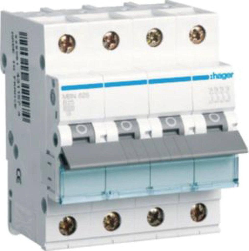 Hager Leitungsschutzschalter 3p+N, B-25A, 6kA MBN625 Produktbild 