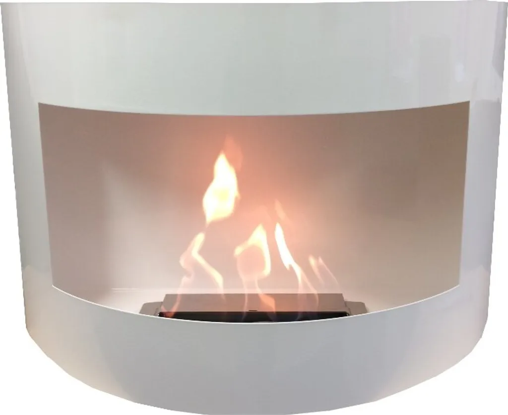 Cheminée au gel SAAR blanc avec brûleur inox ajustable haute qualité