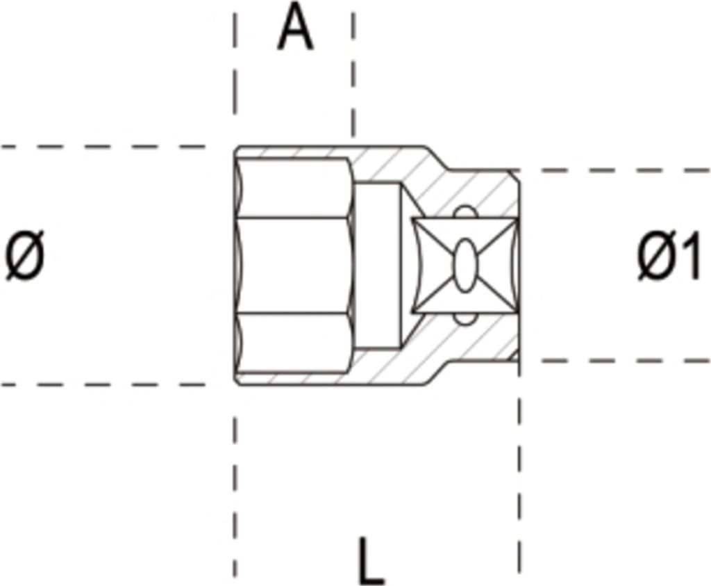 BETA Sechskant 1/2 Steckschlüssel - 10mm