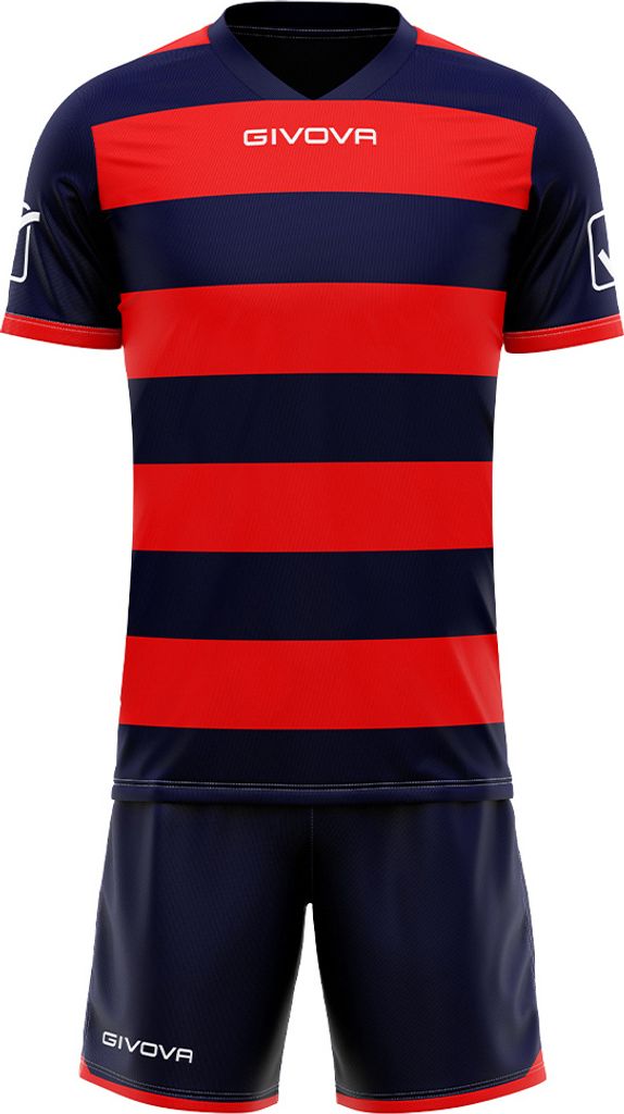 Sport-Set Givova Rugby Blau-Rot Blau