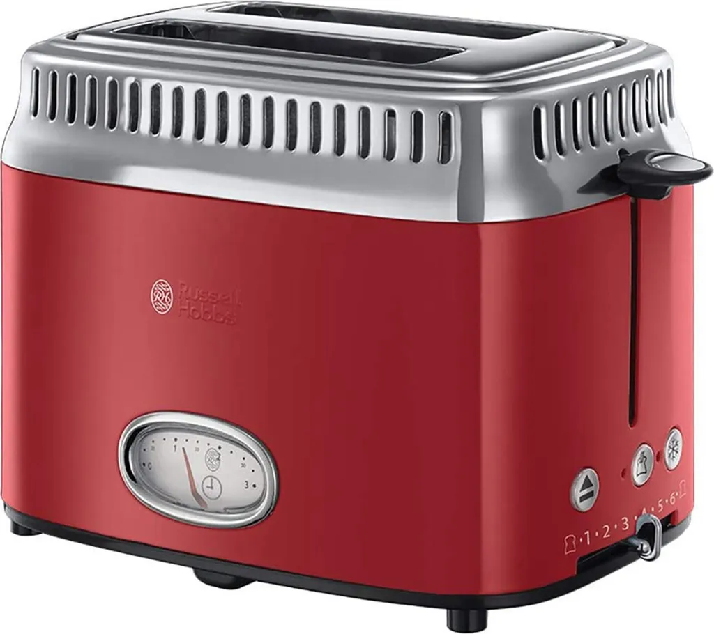 Toaster Russel Hobbs 21680-56 Technologie Fast Toast Rouge Rétro