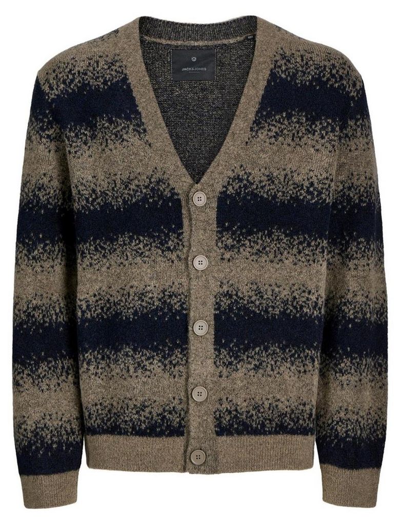 Jack And Jones - Strickjacke für Herren, Grobstrick, leger GT19229 (XXL) (Grau)