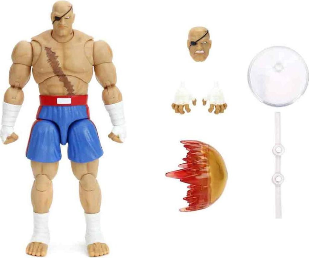 Jada Street Fighter Ii Sagat Figurka 15 Cm Niebieski Zdjęcie produktu 