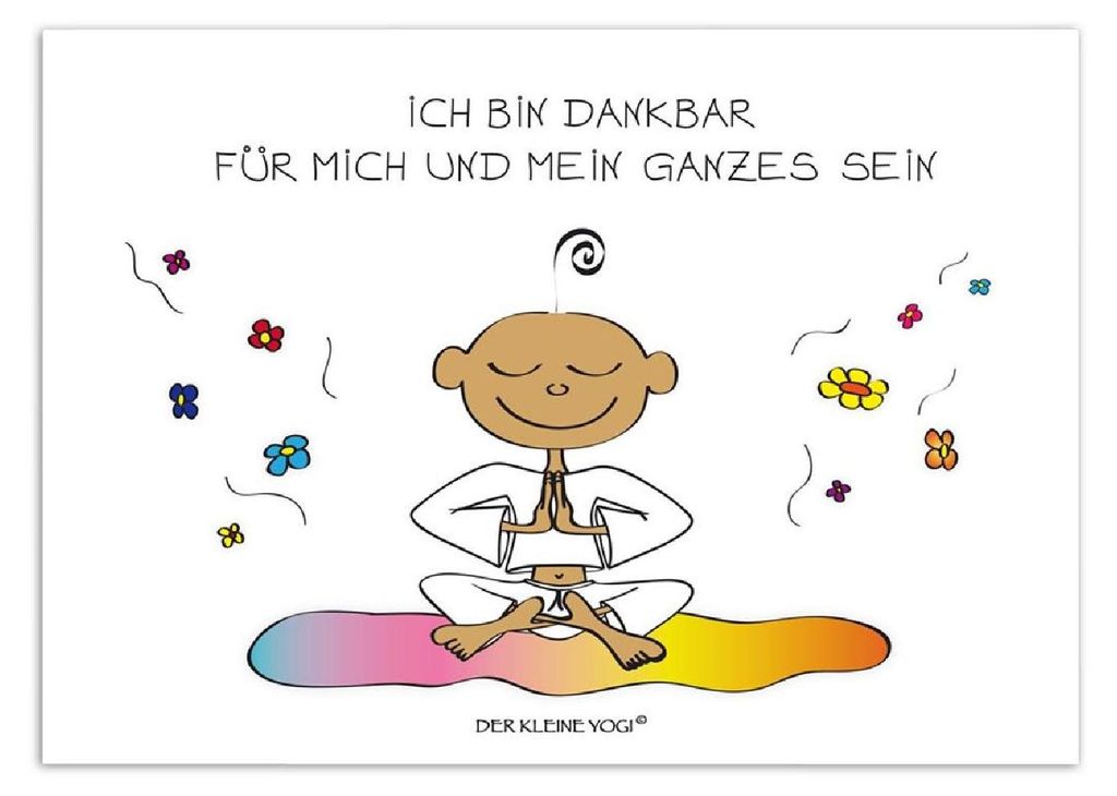 Goebel Der Kleine Yogi Postkarte Dankbarkeit, 10er Pack Postkarten, Post Karte, Papier / Pappe, 10.5 cm x 15 cm, 54100021