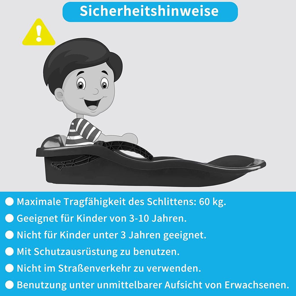 Schlitten Snow Schlitten Kinderschlitten Kunststoffrodel Produktbild 7