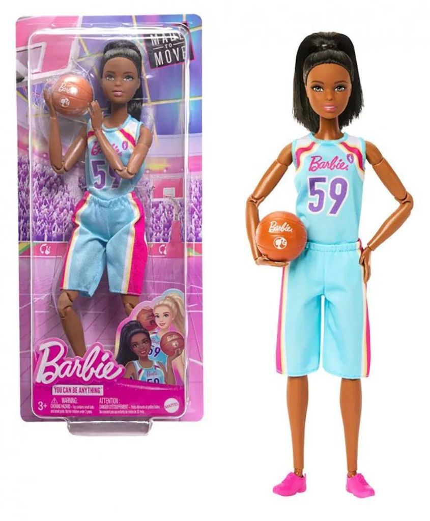 Barbie Basketballpuppe Zum Bewegen Blau  Kinder Blau One Produktbild 