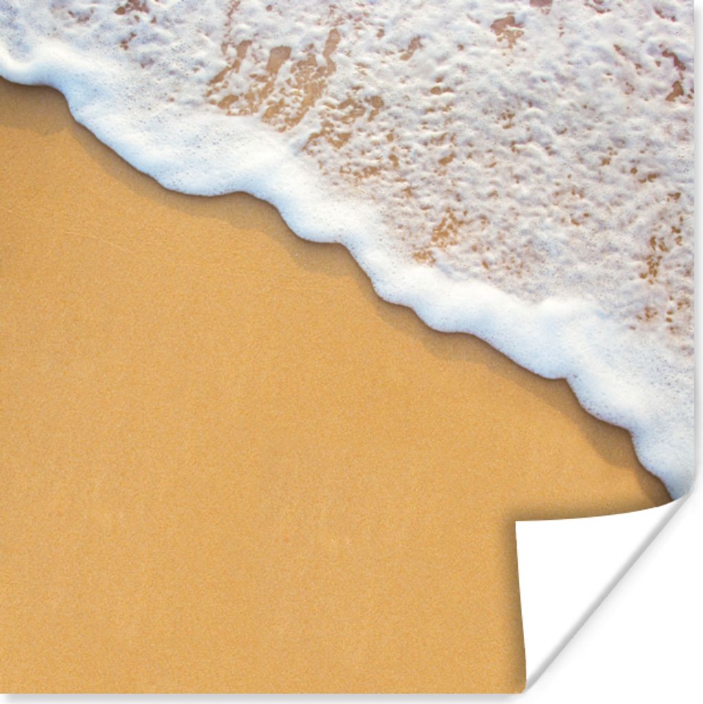 MuchoWow Poster Strand - Wasser - Meer - Tropisch - Sommer 75x75 cm - Wand Dekoration