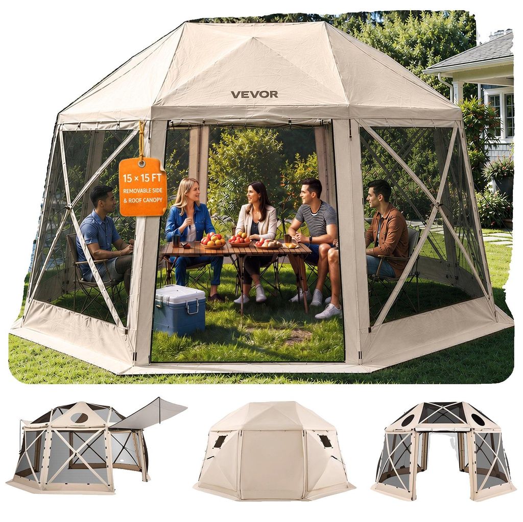 VEVOR pop-up pavilón, 4,57 x 4,57 m, 13-stranný, sférický Obrázok produktu 