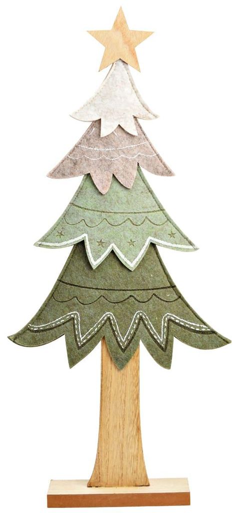 Albero di Natale decorativo verde, in Pelliccia sintetica, Immagine del prodotto 