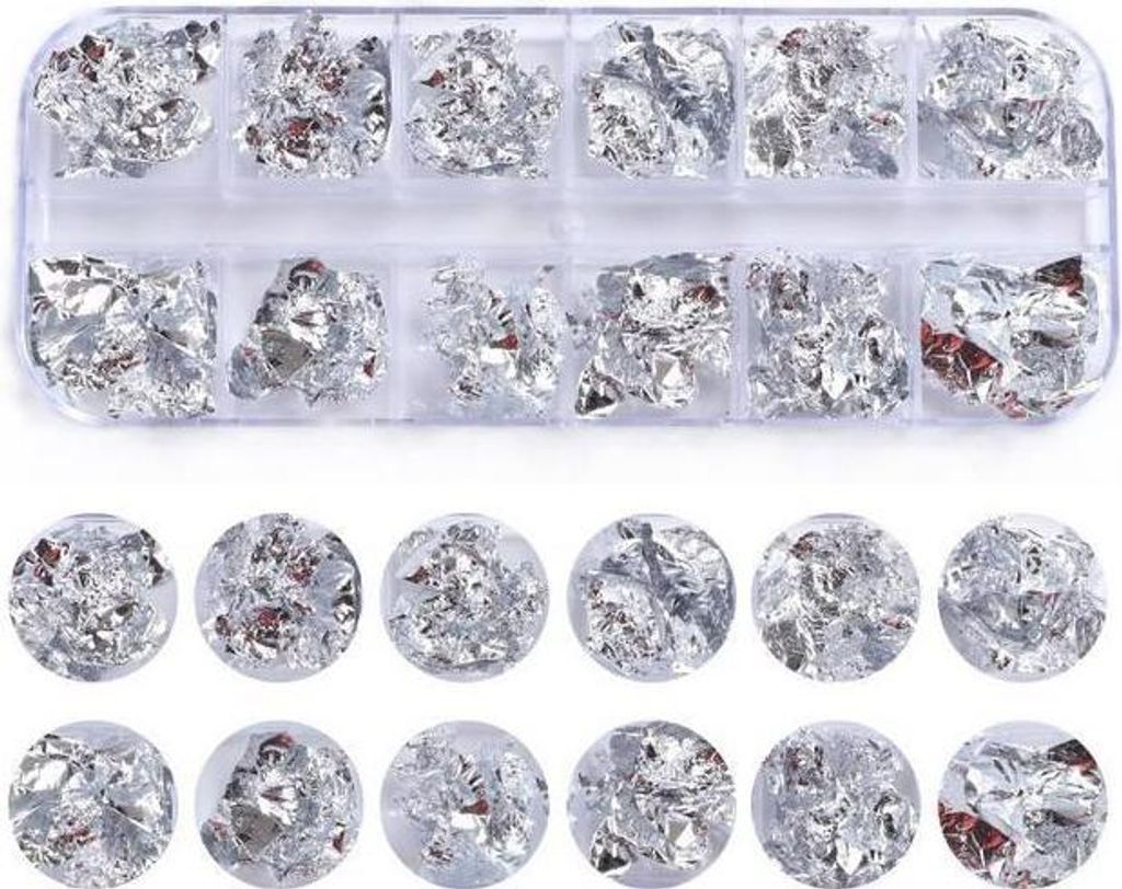 12x Metallic-Nagelfolie