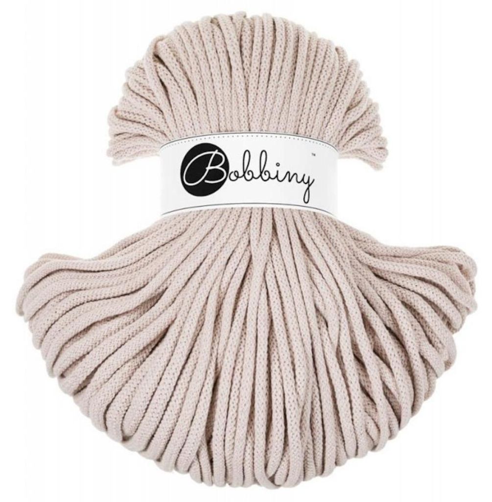 Premium Nude Baumwolle Kordels 5mm 100m Produktbild 