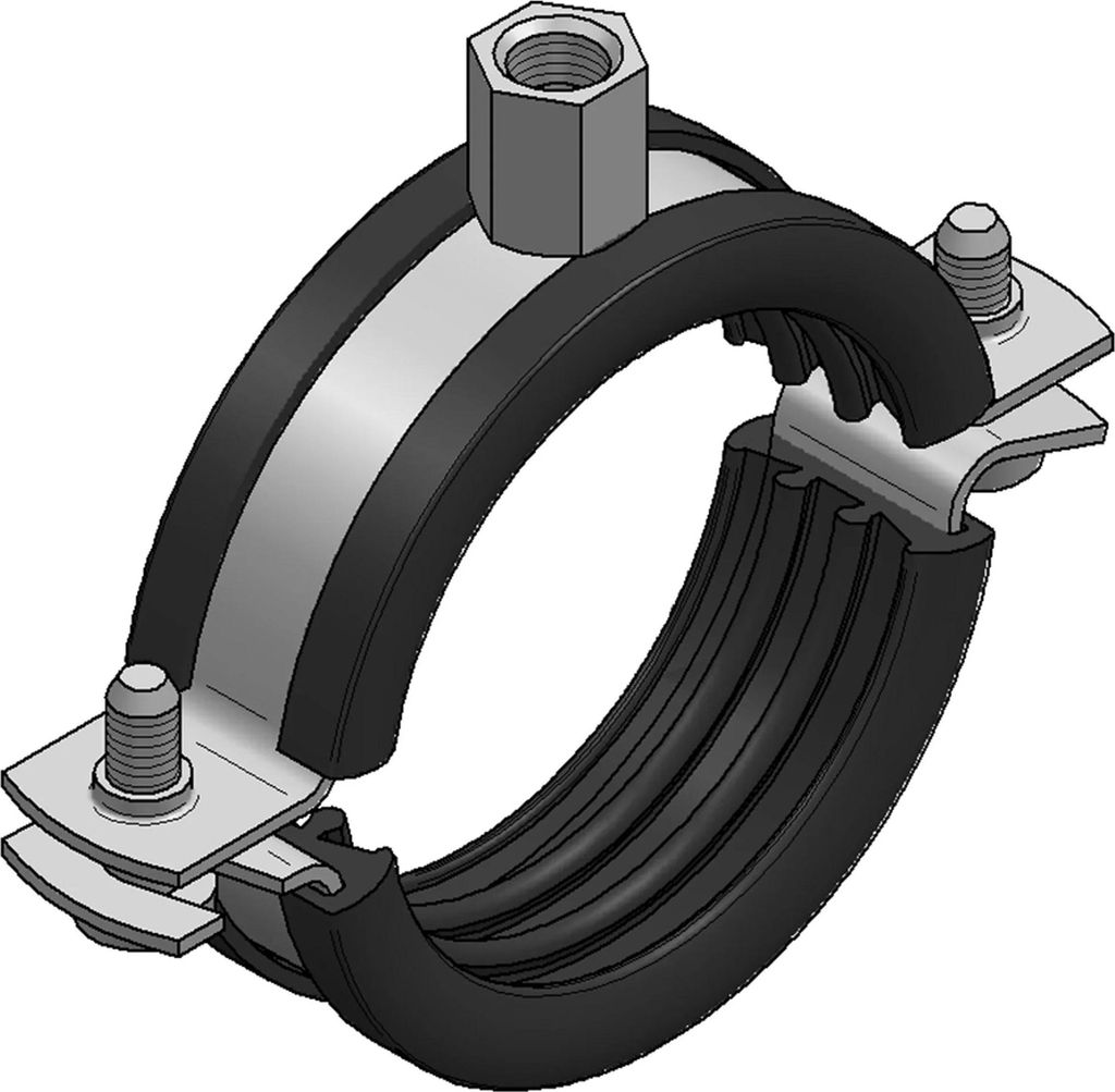 MEFA Rohrschelle Trabant Inox 20x1, 32 - 37 mm M8/M10 TPE, 1 Stk.