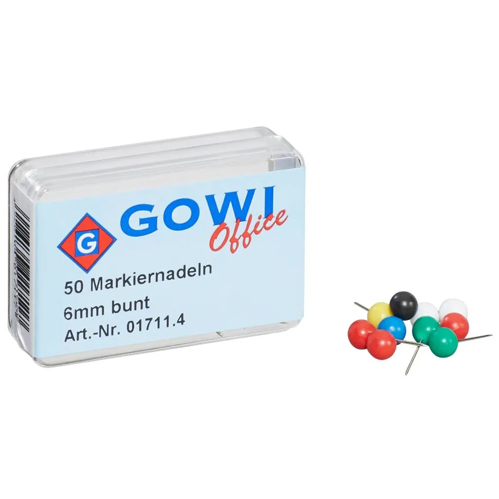 Épingles pour fixation tissu Gowi lot de 50 pour ateliers et bureaux