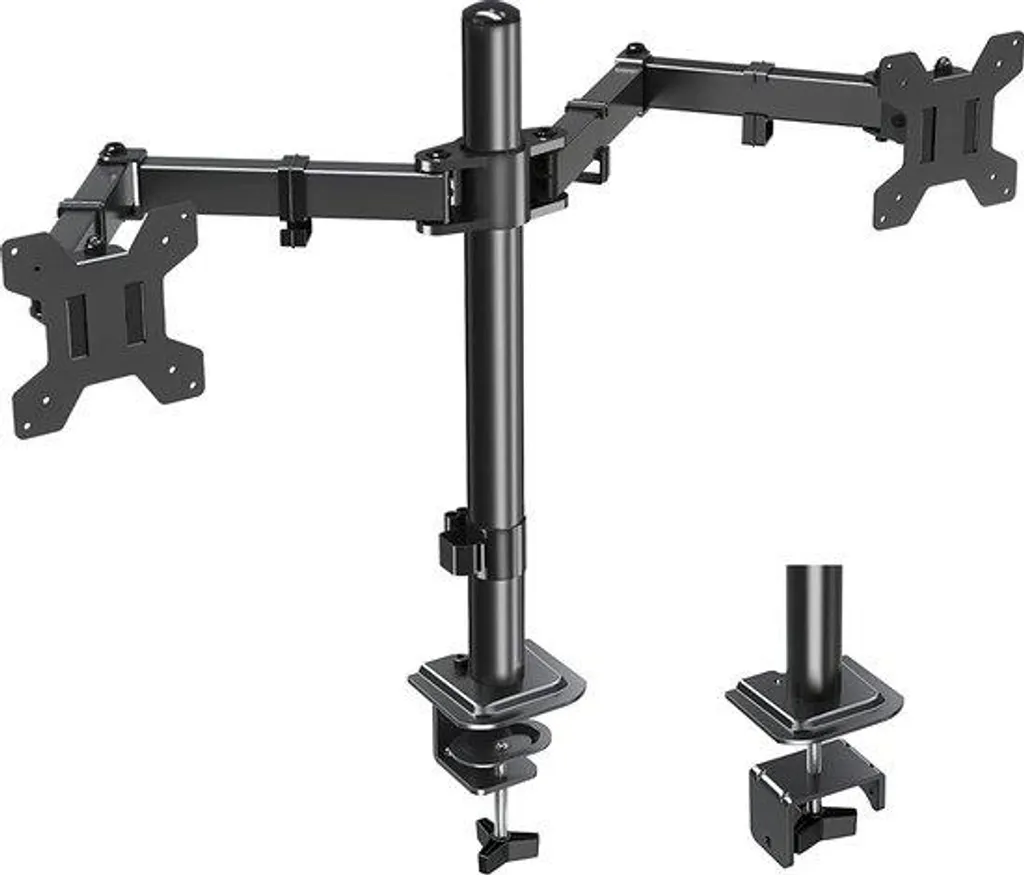 Rehausseur d'écran ergonomique en bois avec tiroirs de rangement Zen