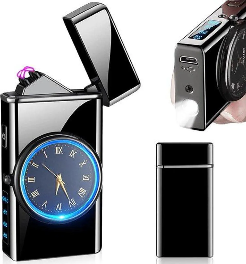 Allume-cigare USB noir pour camping et randonnée avec recharge universelle