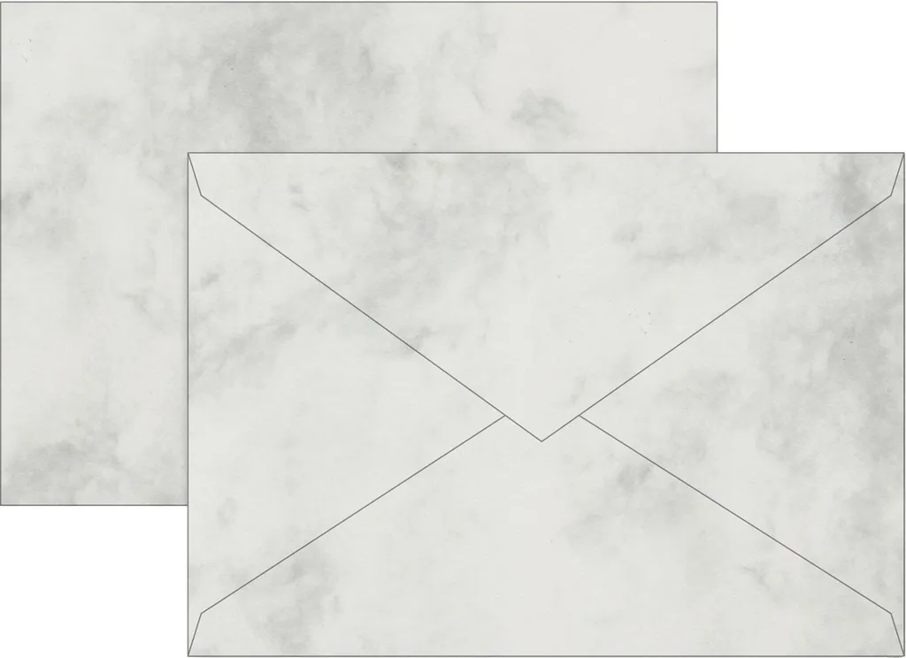 5 Enveloppes Grises BRUNNEN C6 Papier Premium Résistant 105141480