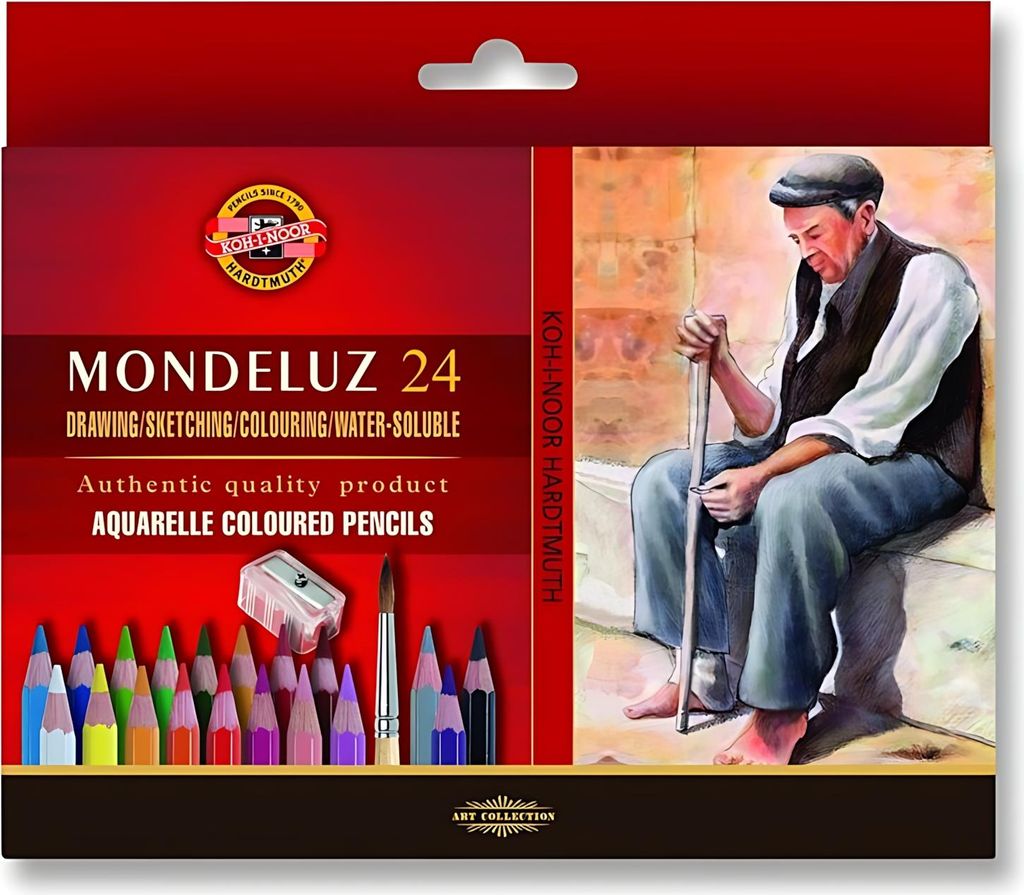 KOH sada 24 akvarelových ceruziek + orezávátko a štetec Obrázok produktu 