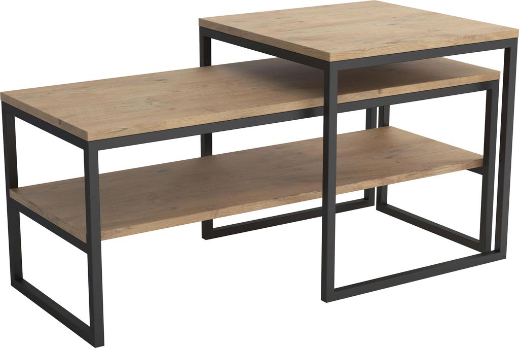 FURNLUX Couchtisch Tony Orange 50cm / Hauptfarbe: Beige / Abmessungen: 50 x 50 x 50 cm