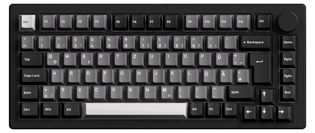 AKKO MonsGeek M1 V5 VIA Black & Silver Keyboard Produktbild 