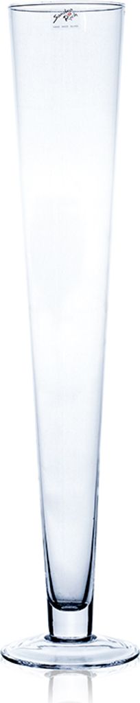 Bodenvase, Glasvase CIELO mit Fuß konisch rund H. 60cm Produktbild 
