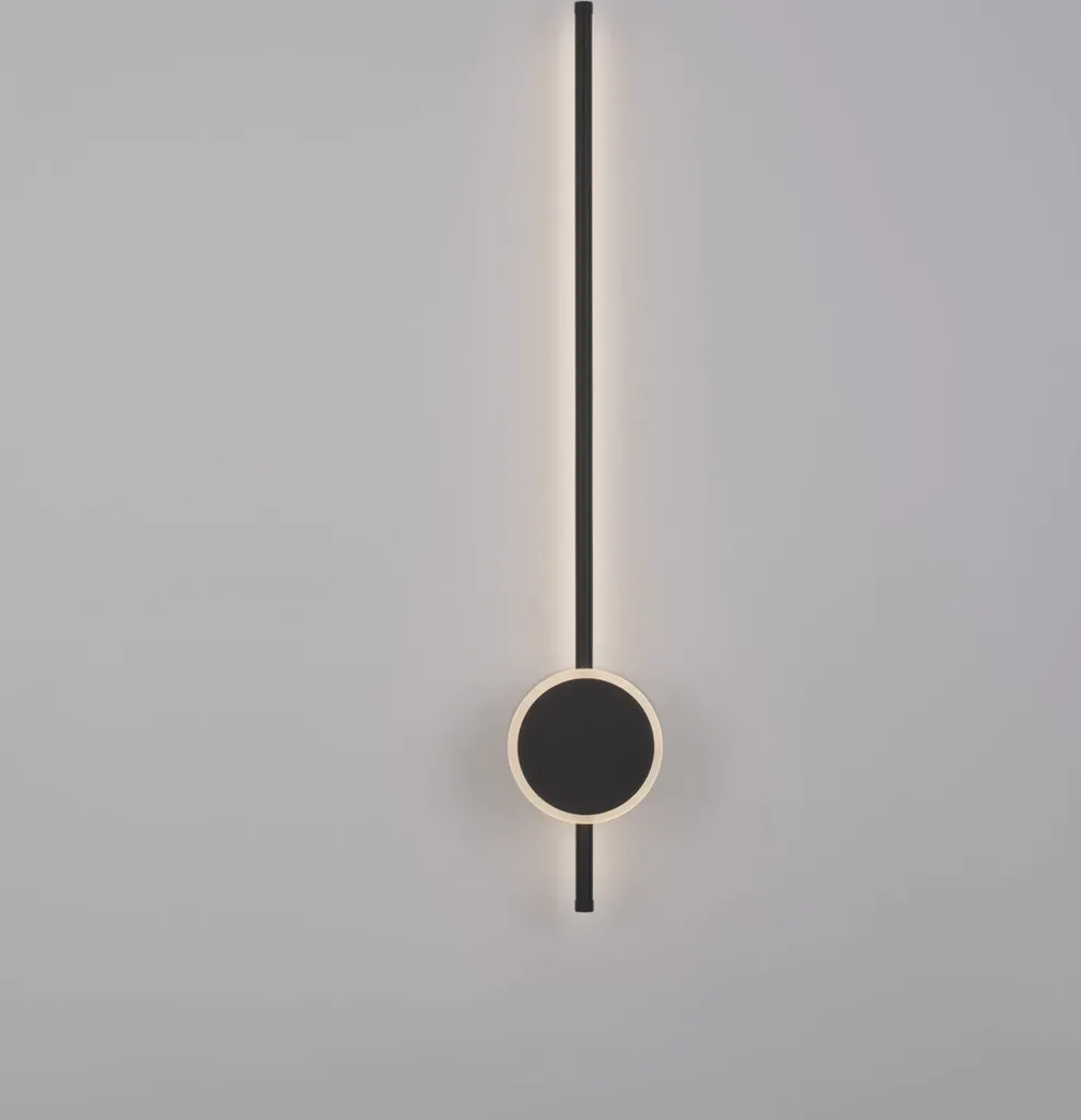 Nova Luce CLOCK Applique Murale LED Design en Aluminium et Verre Sablé