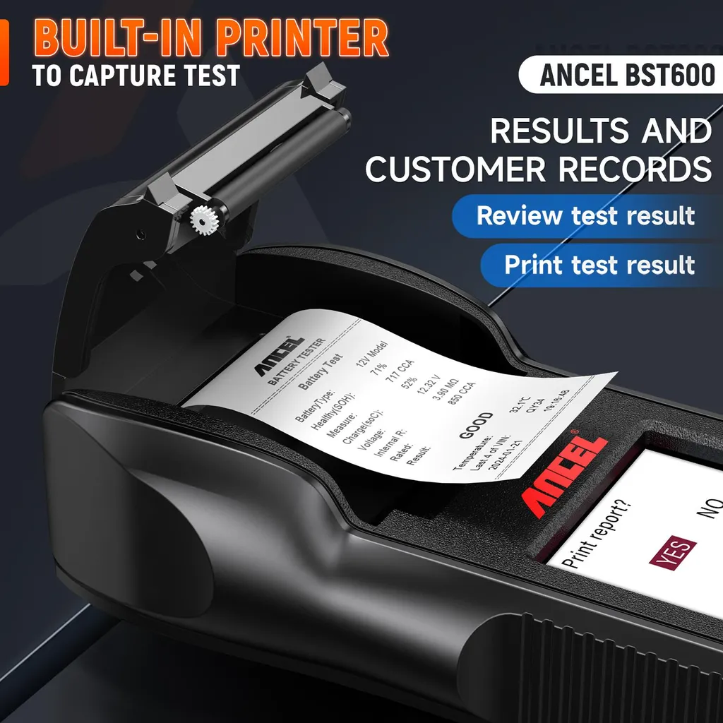 Testeur de batterie professionnel BST600 avec impression de rapport