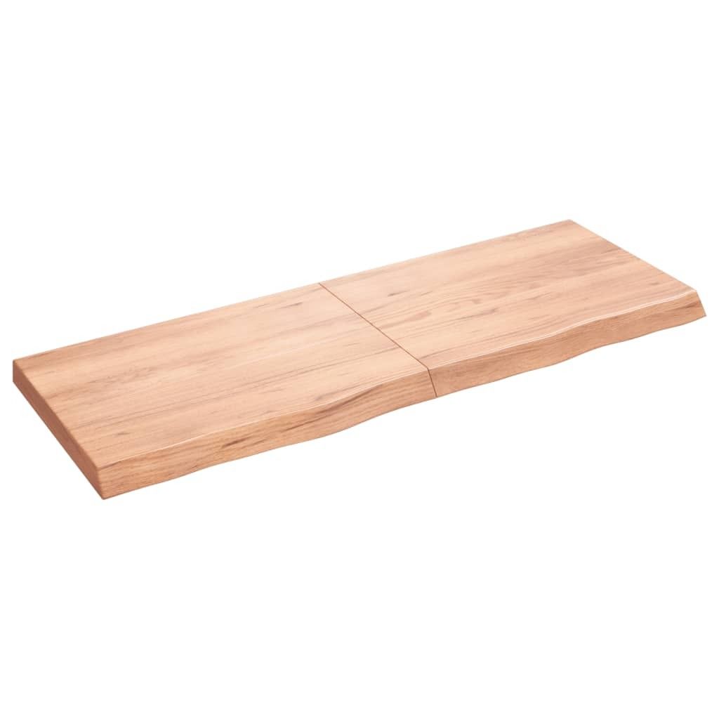 "WINTER SALE"Wandregal - modernes Design - Hängeregal/Küchenregal - Hellbraun 140x50x(2-6)cm Massivholz Eiche Behandelt DE502225 - Wandregale