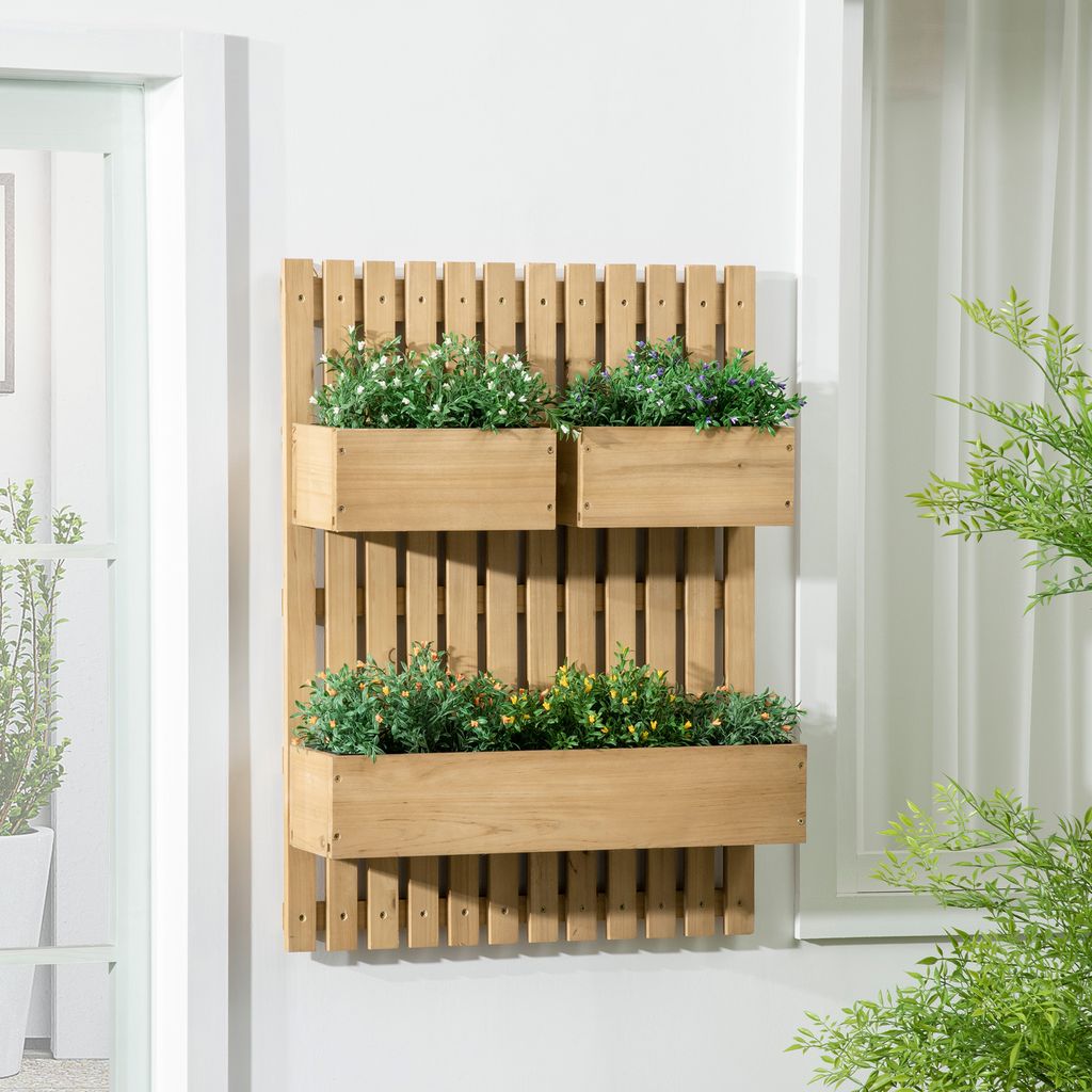 Outsunny Blumenkasten, Bewegliches Hochbeet Pflanzkasten Produktbild 
