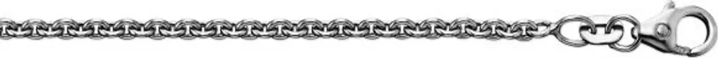 Chaîne longue argent 925 rhodié 80 cm pour pendentif maille 2,40 mm