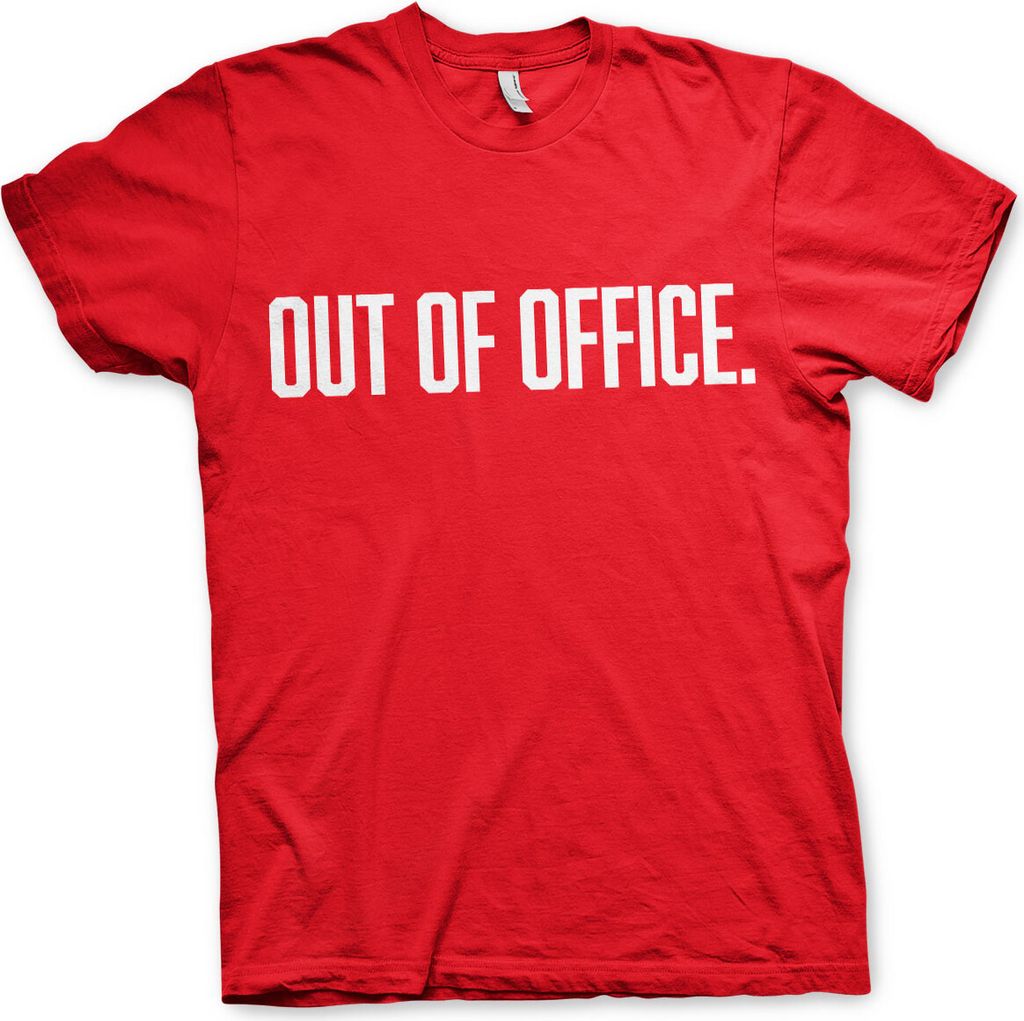OUT OF OFFICE T-Shirt - Large - Red