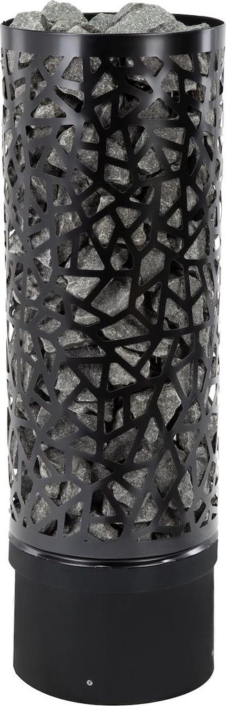Infraworld Atlas Round Black finnischer Saunaofen 6 kW schwarz inkl. Saunasteine