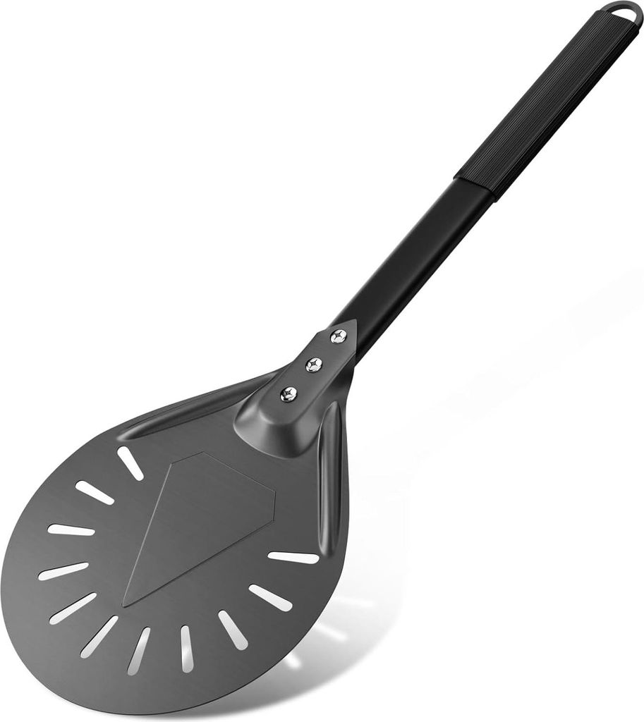 Perforierte Pizzaschaufel - Rutschfester Griff - 1 Stück - Aluminium - 7 Zoll