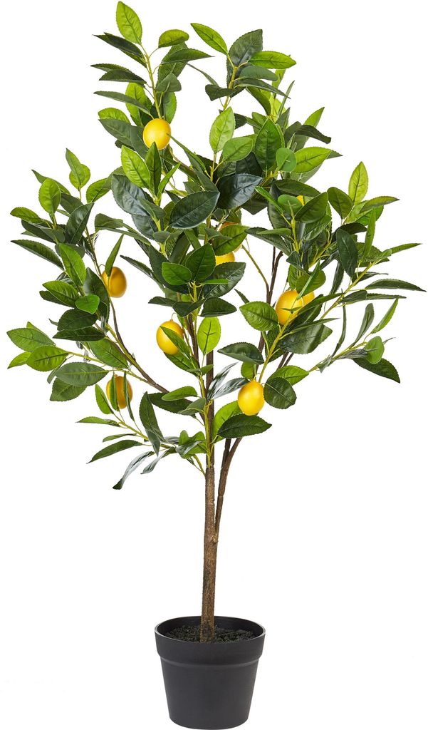 BELIANI Kunstpflanze Zitronenbaum Grün 105 cm im Blumentopf Künstlich Indoor Dekoration Wohnaccessoires
