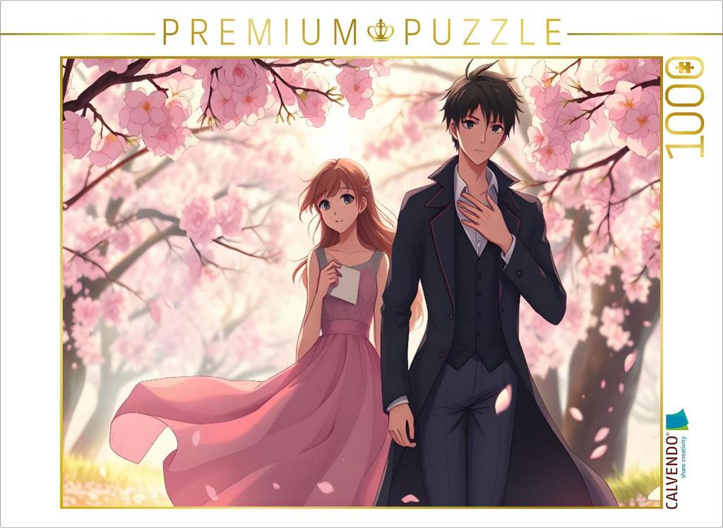 CALVENDO Puzzle Kirschblüten und Versprechen | 1000 Teile Lege-Größe 64x48cm Foto-Puzzle für glückliche Stunden