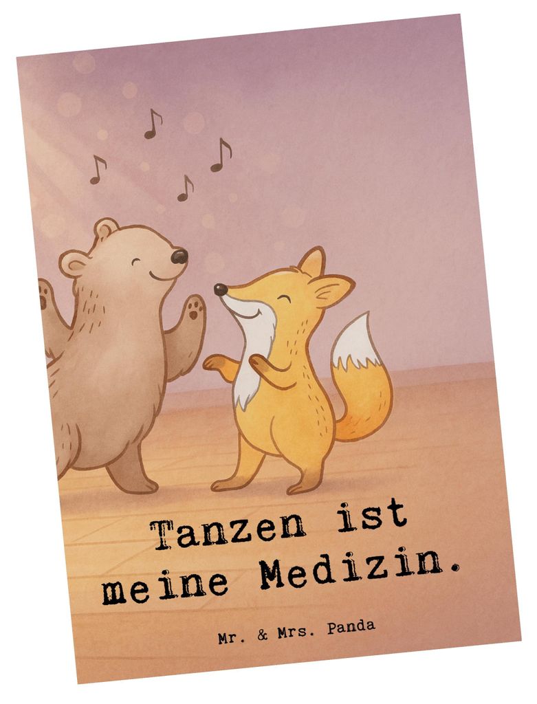 Mr. & Mrs. Panda Postkarte Hase Tanzen Design - Weiß - Geschenk, Tanzschule, Fotokarte, bildkarte, gehen, Tanzkurs, Ansichtskarte, Postkarten, Gru...