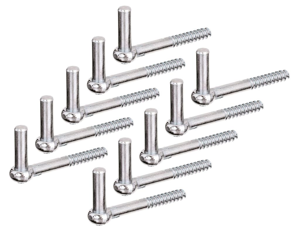Alberts 10 x Kloben zum Einschrauben, 115 mm Länge, Dornmaß Ø13 mm, J-Haken, verzinkt