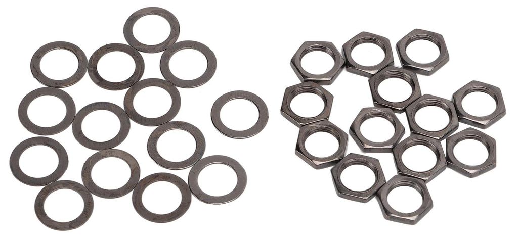 Muttern-Unterlegscheiben-Set, Instrumentenbuchsen-Anschlussbefestigungen für E-Gitarre und Bass, M9-Innengewinde, schwarz