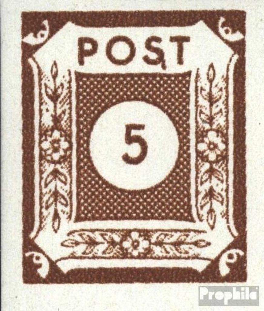 Briefmarken Sowjetische Zone (All.Bes.) 1945 Mi 42V, Fleck am S (Feld 94) postfrisch Ziffer im Kreis