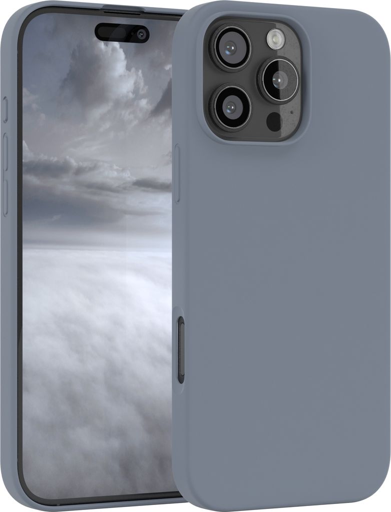 EAZY CASE Silikonhülle für Apple iPhone 16 Pro Max Silikon Backcover Schutz in Lila