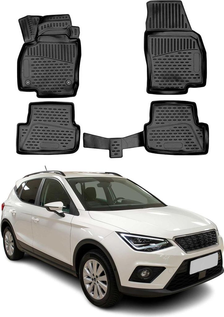2017-2021 Seat Arona tappetini TPE nero 4 pz Immagine del prodotto 
