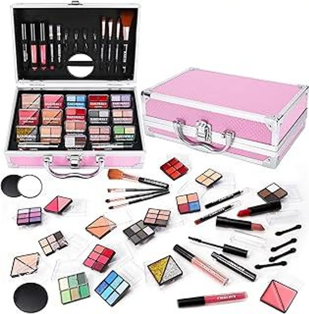 Set Trucco Principianti Rosa: Kit Completo Ombretti e Lucidalabbra Moda
