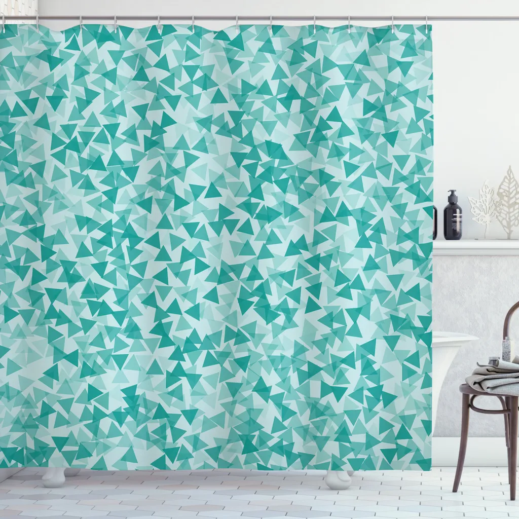 Tenda Doccia Antimuffa ABAKUHAUS Turchese Verde Acqua 175x200