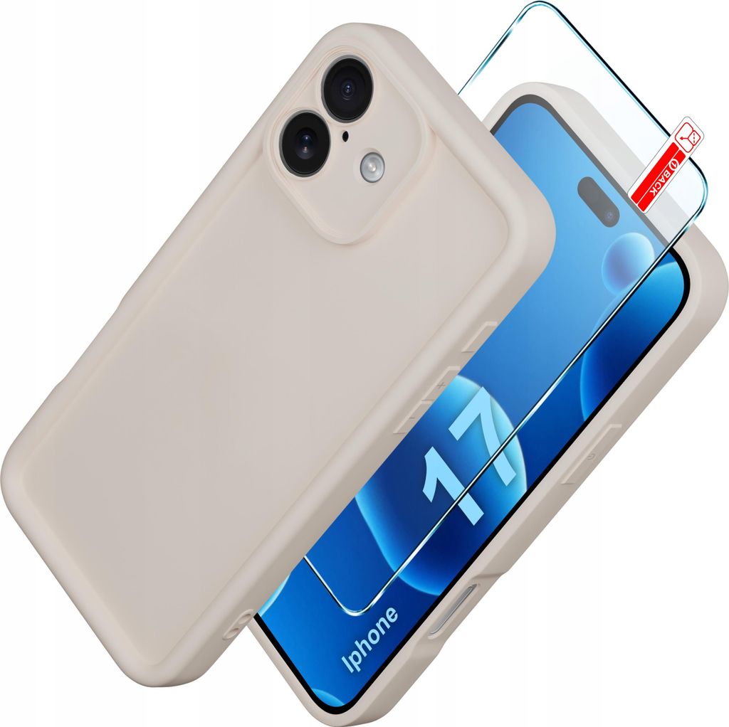 iPhone 17 CASE Silikonhülle MATT + GLAS 9H Produktbild 