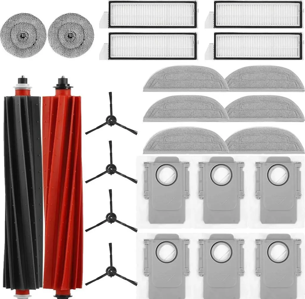 Ricambi Robot Aspirapolvere 24 Pezzi: Set Spazzole e Filtri HEPA B SET